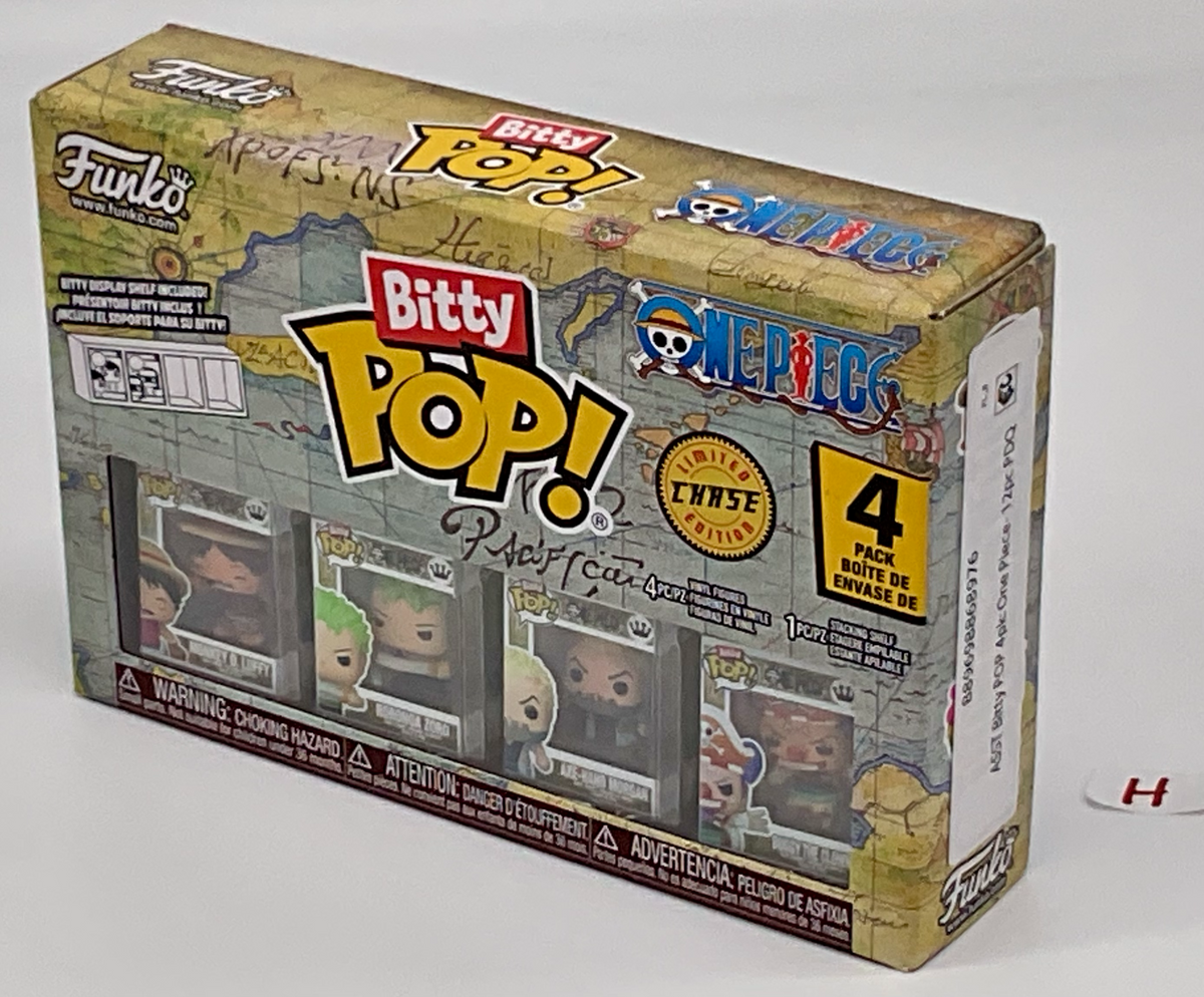 One Piece Funko Bitty Pops 4 Pack 2025 Includes One Bitty Pop Shelf (H)