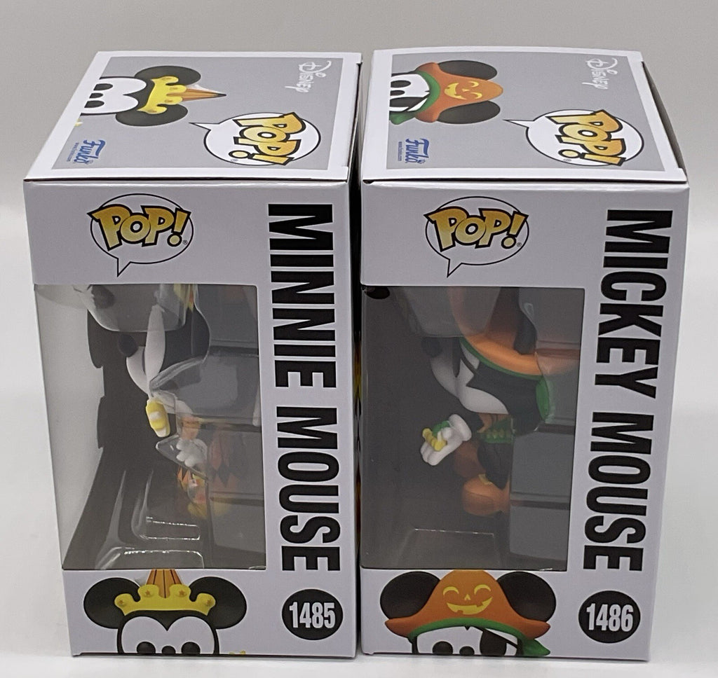 Mickey Mouse Pop #1486 + Minnie Mouse Pop #1485 Funko Halloween  2 Piece Set