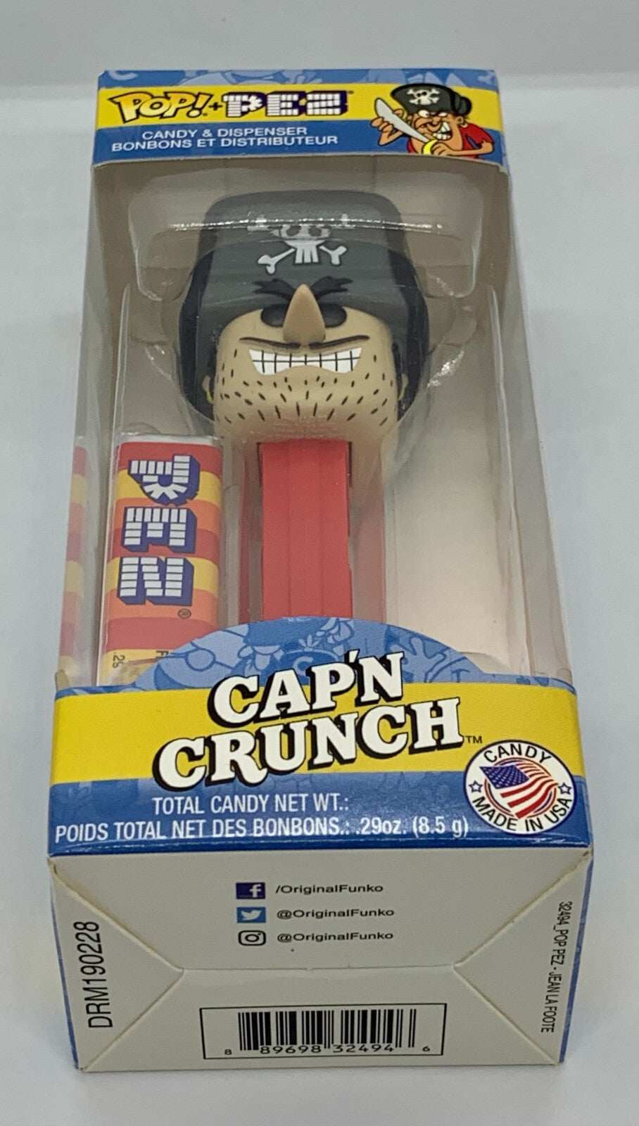 Jean LaFoote Cap’N Crunch Funko Pop Pez Quaker Oats Dispenser/Candy 2018 Vaulted