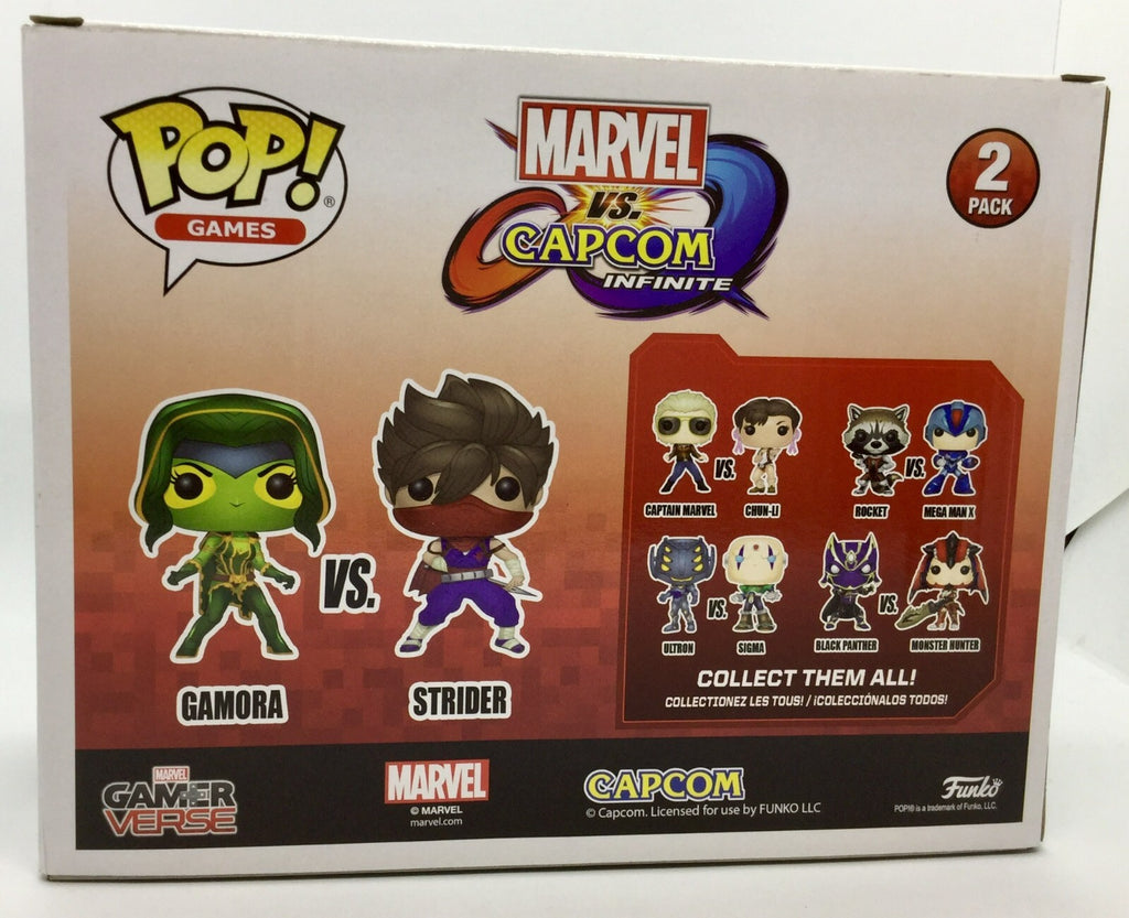 Gamora vs Strider 2 Pack Funko Pop Marvel Gamerverse Marvel vs. Capcom 2017