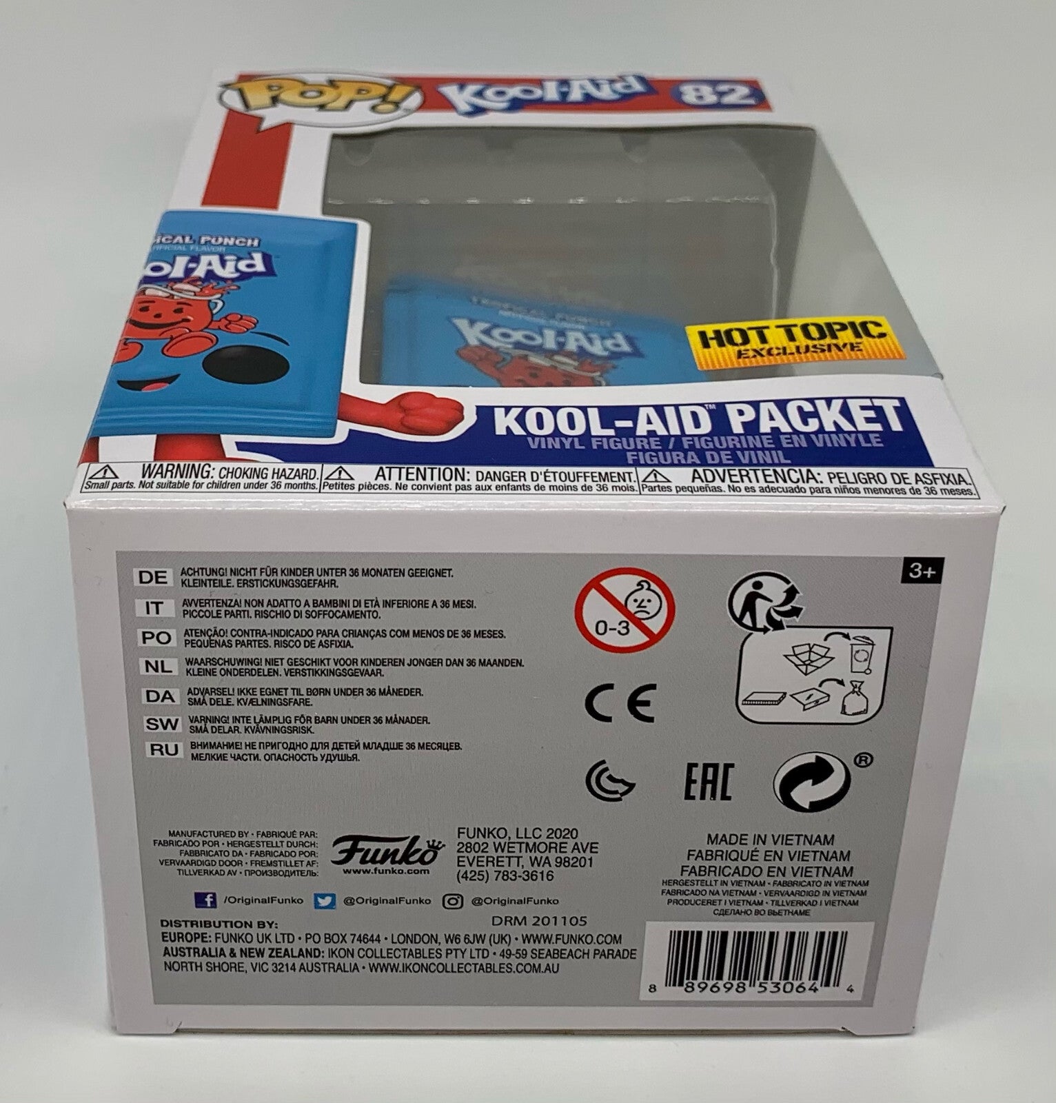 Kool-Aid Packet Pop #82 Kool-Aid Funko Ad Icons Hot Topic Exclusive 2020 Vaulted