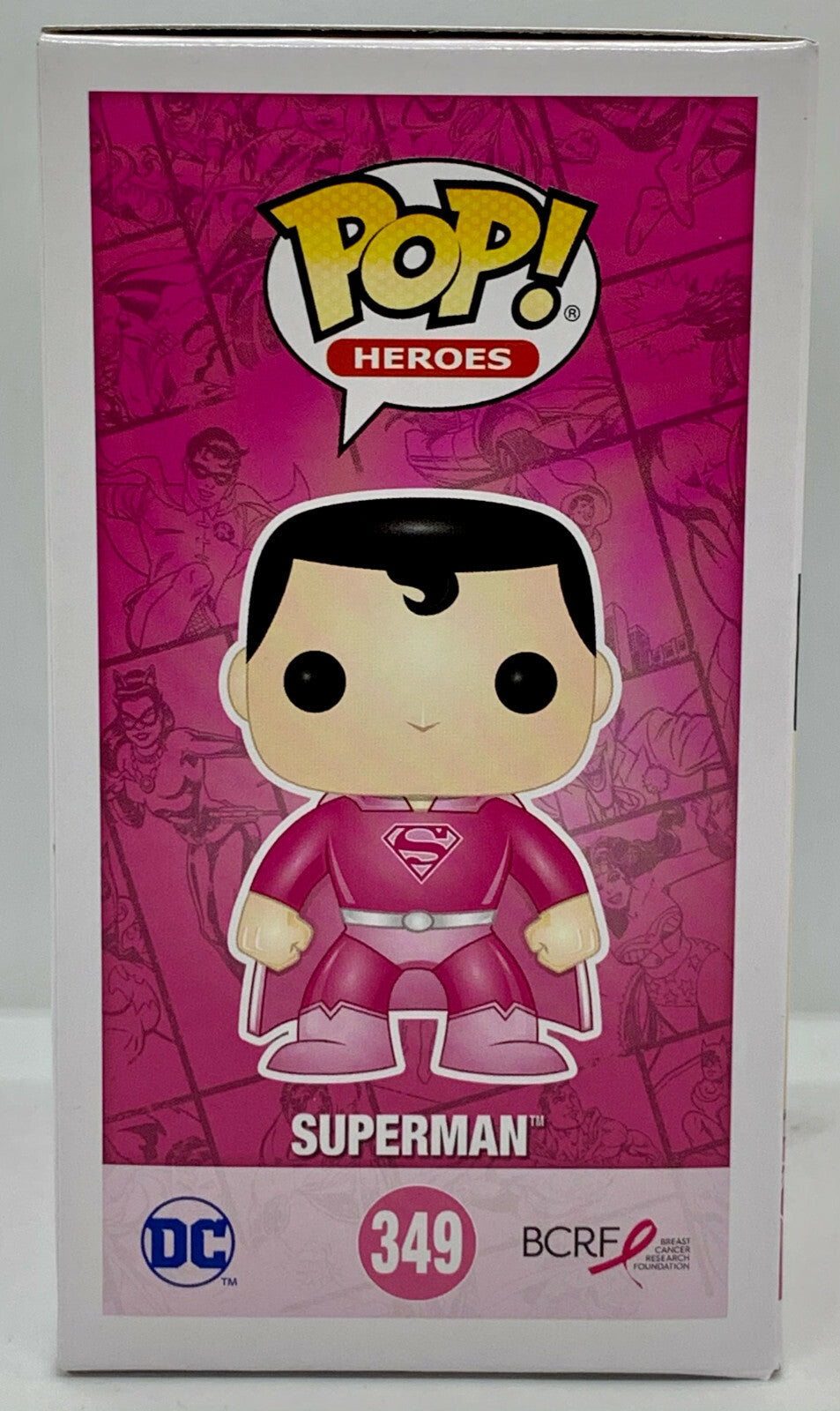 Superman Pop #349 DC Funko Pop Heroes 2020 Breast Cancer Awareness 