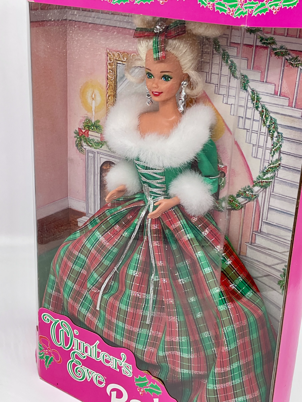 Barbie Doll Winter's Eve Barbie Special Edition 1994 NIB Mattel Plaid Gown