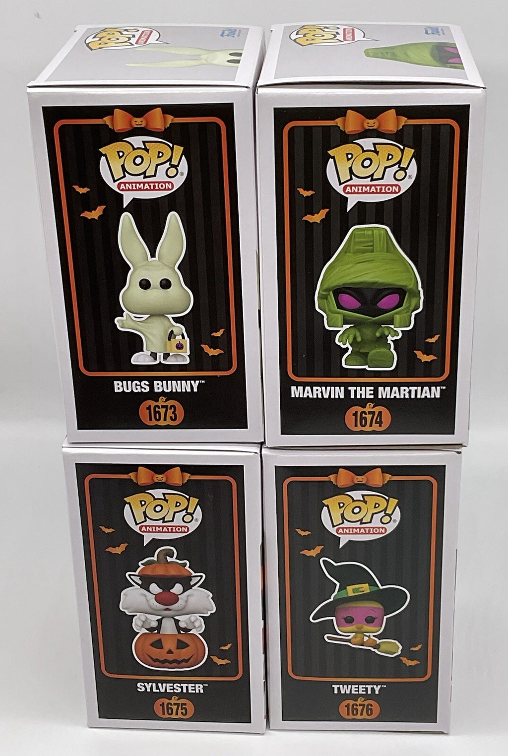 Looney Tunes Halloween 4 Piece Funko Pop Set 2024 Bugs, Marvin, Sylvester,Tweety