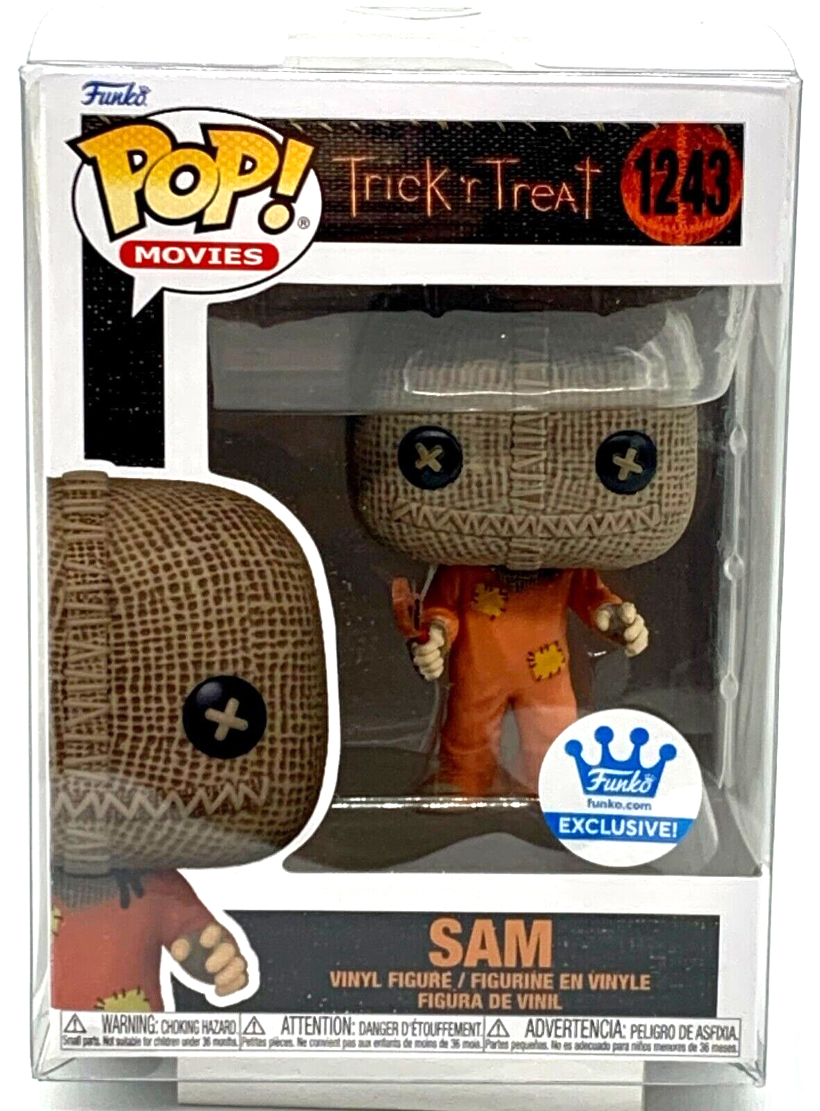 Sam Pop #1243 Trick ‘r Treat Funko Pop Exclusive 2022 in Pop Protector