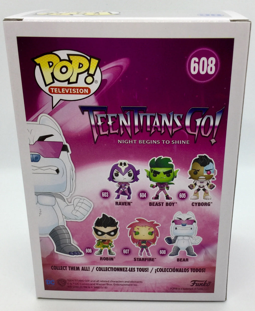 Teen Titans GO! Cee-Lo Bear Pop #608 Night Begins to Shine Funko 2018 Vaulted