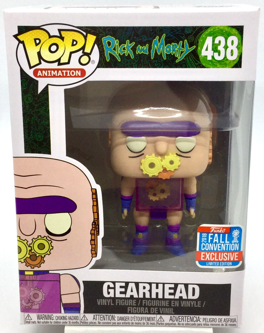 Gearhead Pop #438 Rick and Morty 2018 NYCC Vaulted Exclusive Limited Edition 