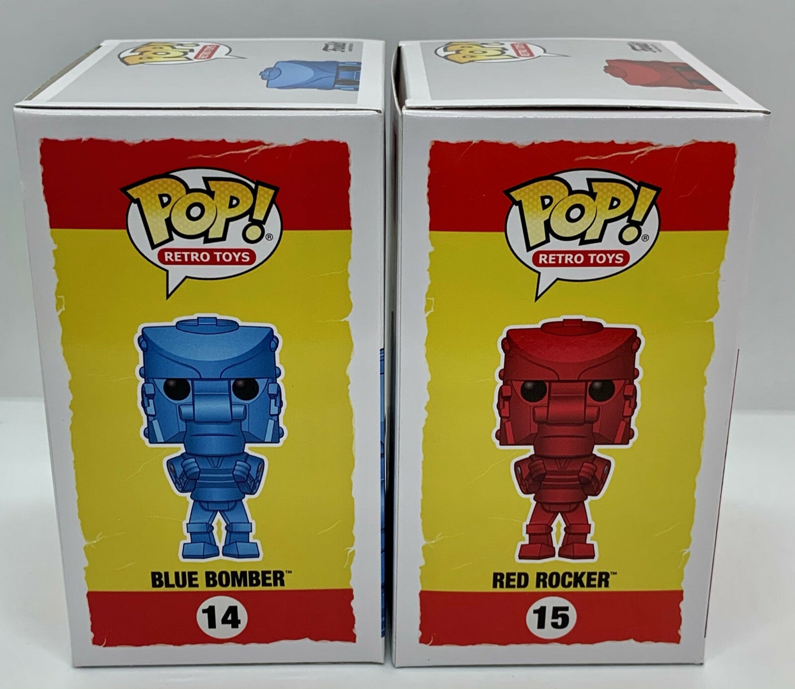 Rock Em Sock Em Robot Funko Pop Retro Toys 2 piece set Blue Bomber + Red Rocker