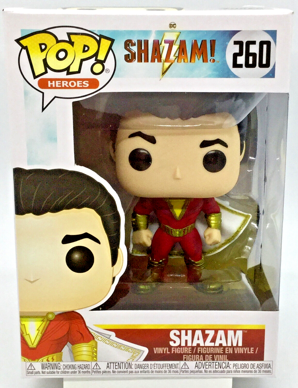 Shazam Pop #260 DC Comics Funko Pop Heroes 2018 Vaulted Shazam