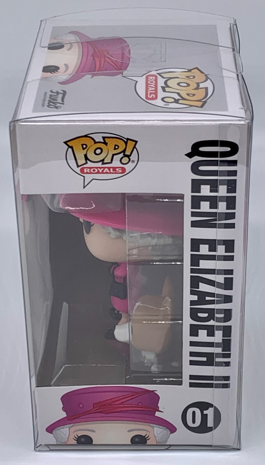 Queen Elizabeth II Pop #01 with Corgi Funko The Royal Family 2022 in Protector