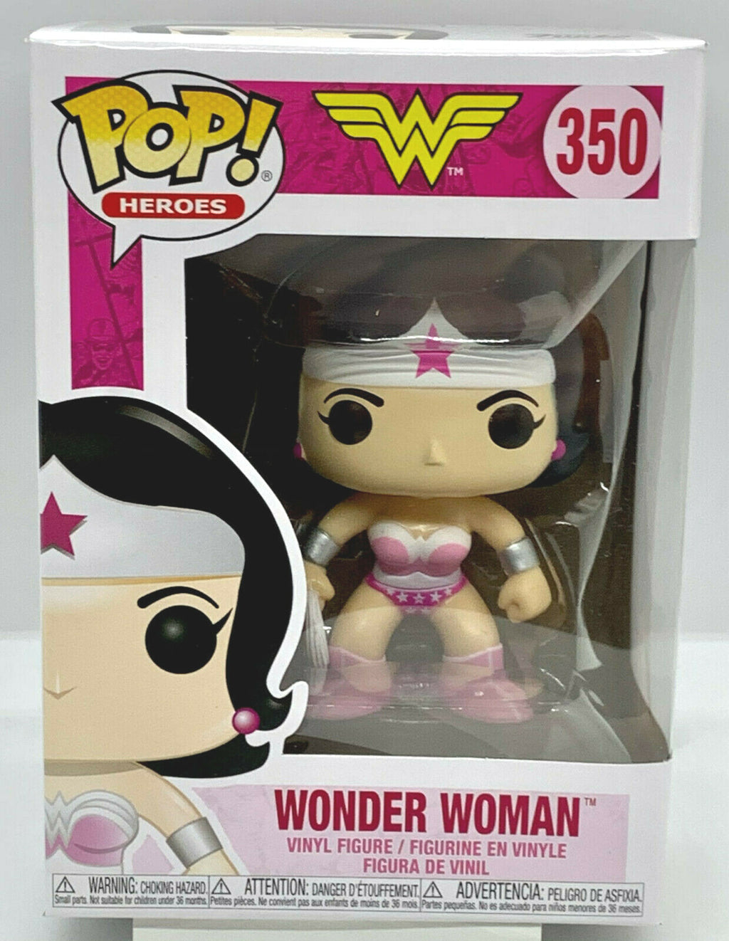 Wonder Woman Pop #350 DC Funko Pop Heroes 2020 Breast Cancer Awareness 