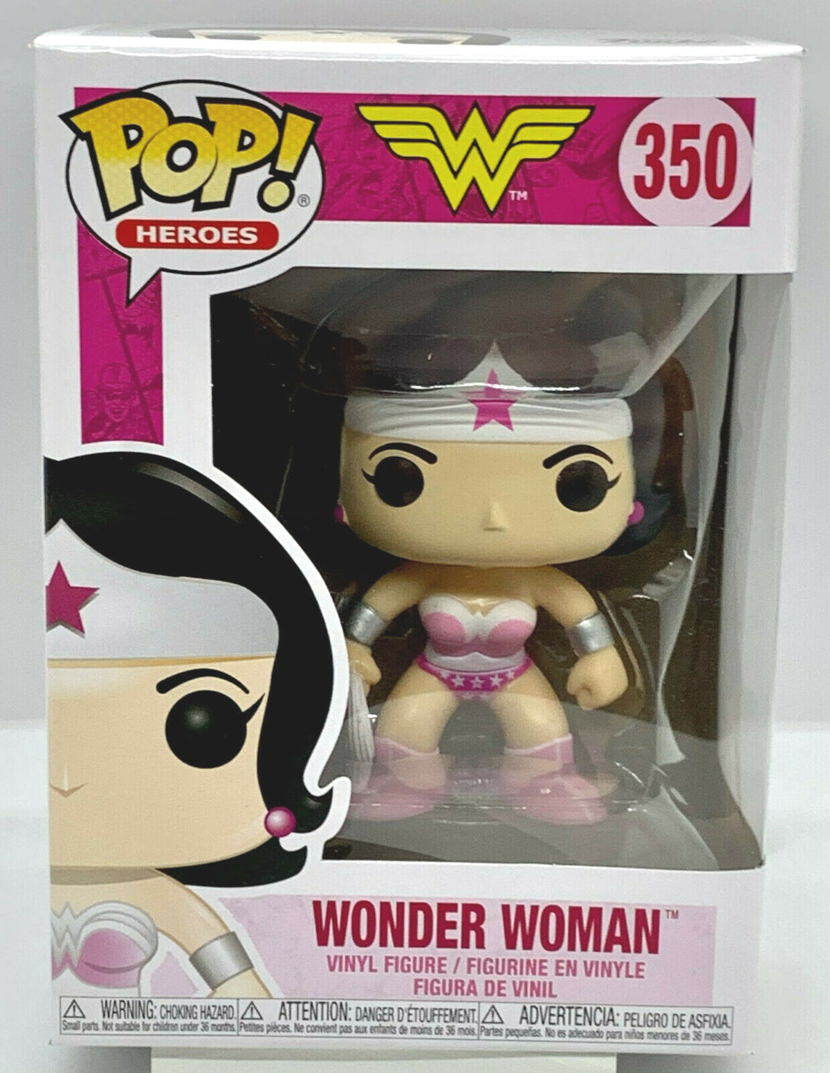Wonder Woman Pop #350 DC Funko Pop Heroes 2020 Breast Cancer Awareness 