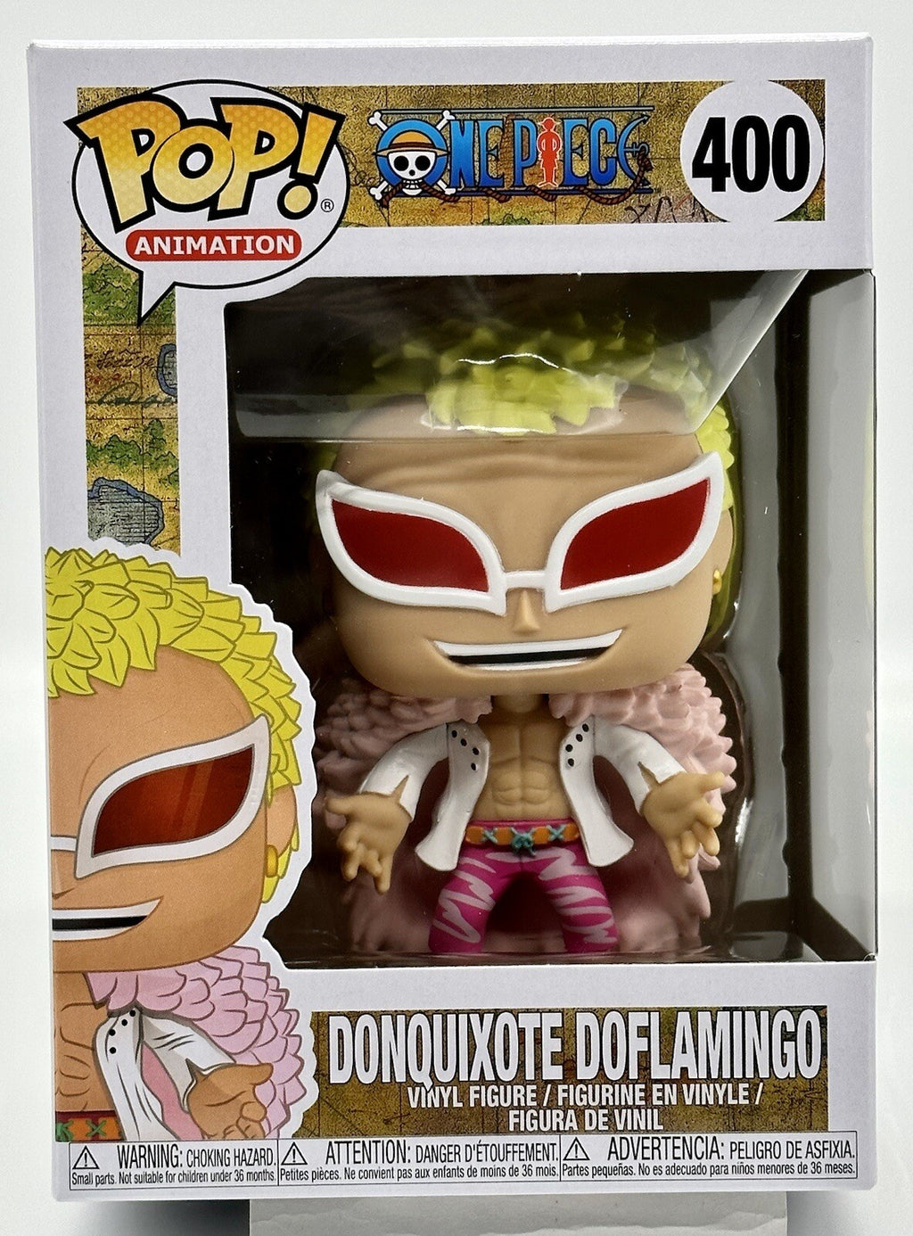 Donquixote Doflamingo Pop #400 One Piece Funko Pop Animation in Pop Protector