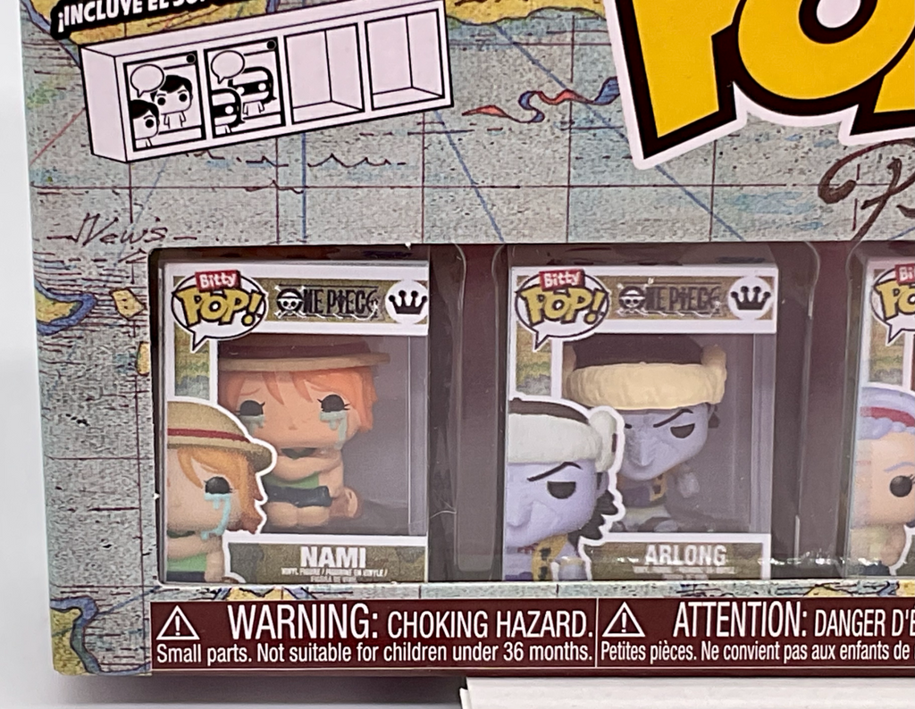 One Piece Funko Bitty Pops 4 Pack 2025 Includes One Bitty Pop Shelf (G)