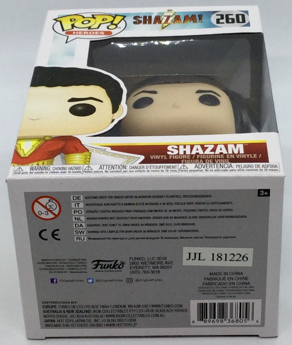 Shazam Pop #260 DC Comics Funko Pop Heroes 2018 Vaulted Shazam