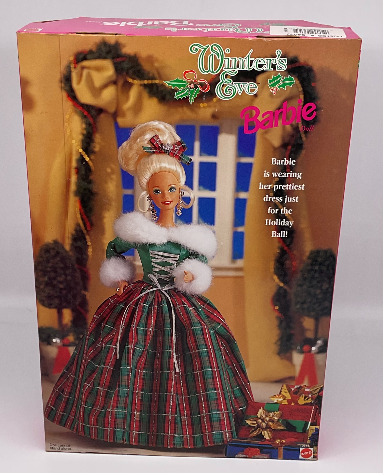 Barbie Doll Winter's Eve Barbie Special Edition 1994 NIB Mattel Plaid Gown