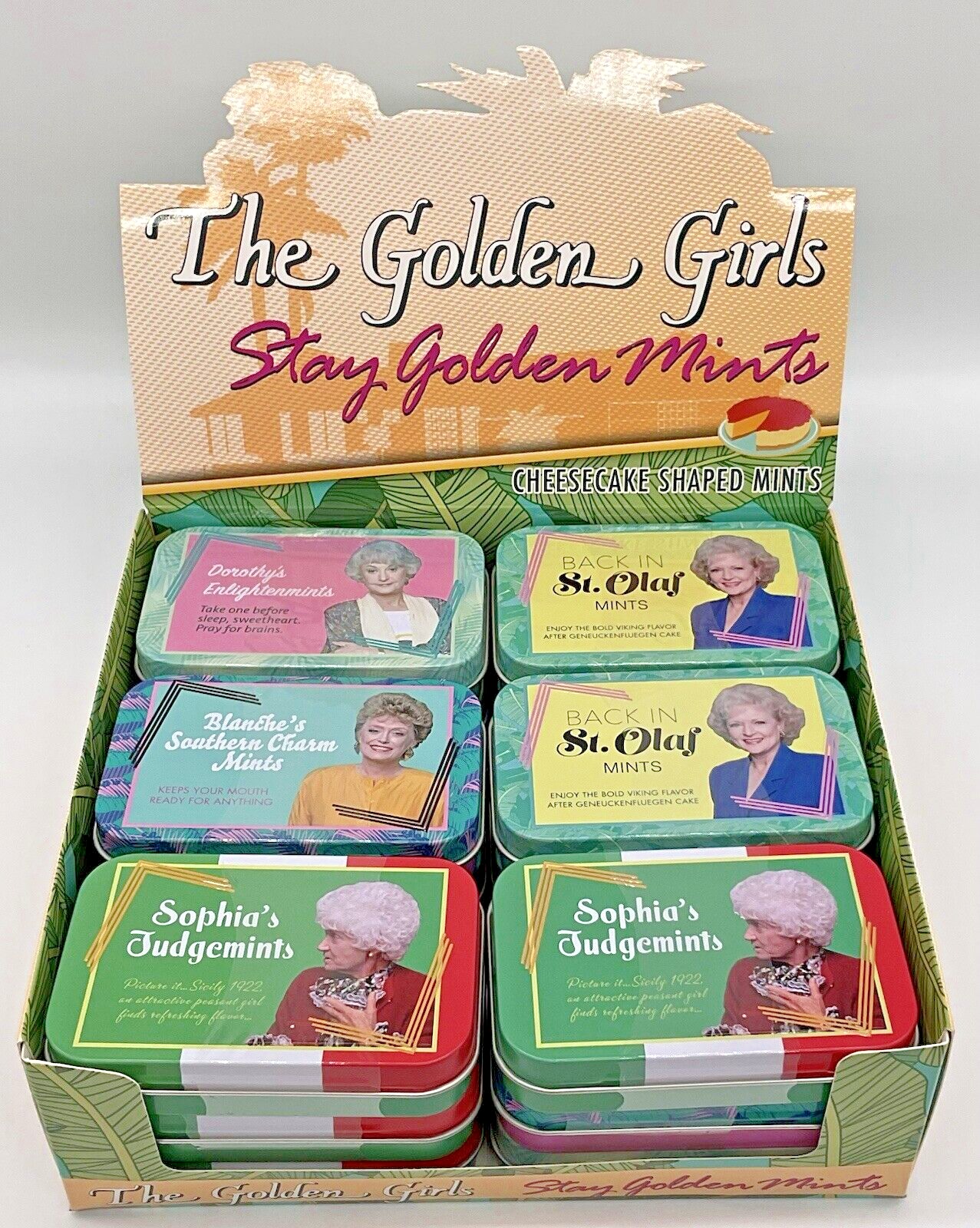The Golden Girls Stay Golden Cheesecake Shaped Mints In Collectible Tin - Rose