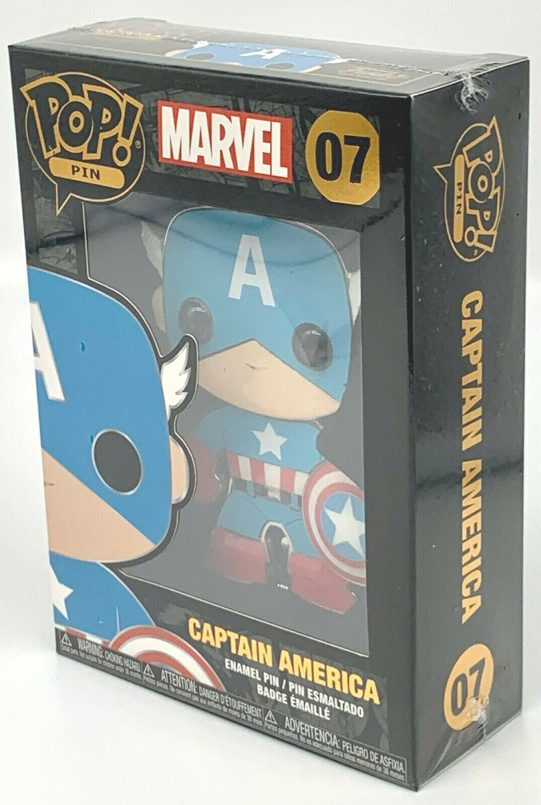 Captain America Funko Pop Pin #07 Marvel Large Enamel Pin 2021 Funko