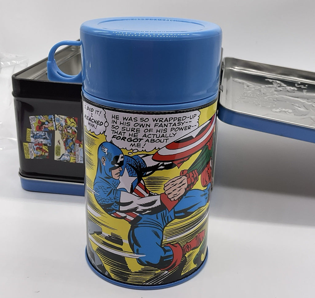 Captain America PX Exclusives Metal Lunch Box with Beverage Container Tin Titans