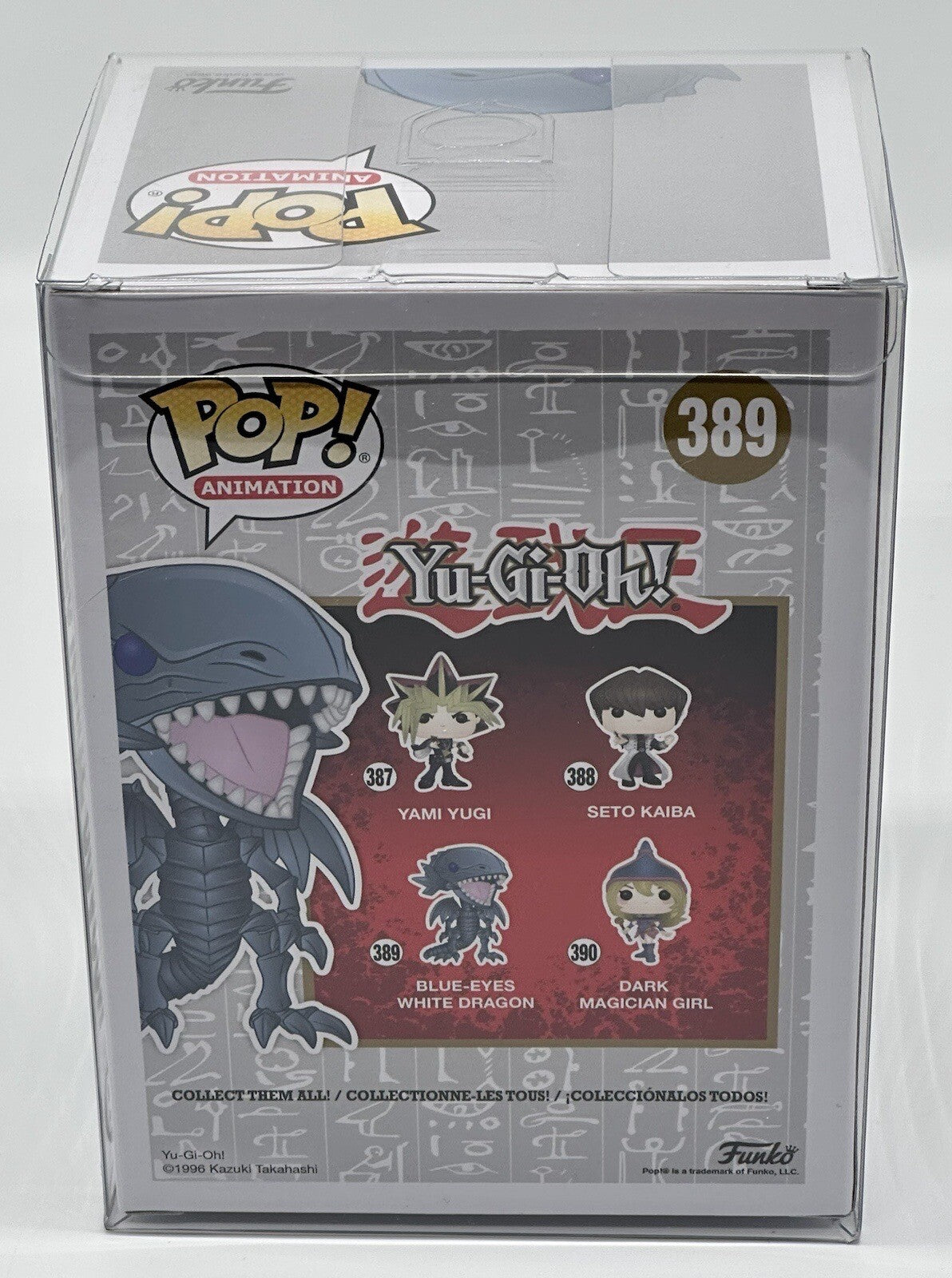 Blue Eyes White Dragon Pop #389 Yu-Gi-Oh Funko 2018/2023 Release Pop Protector