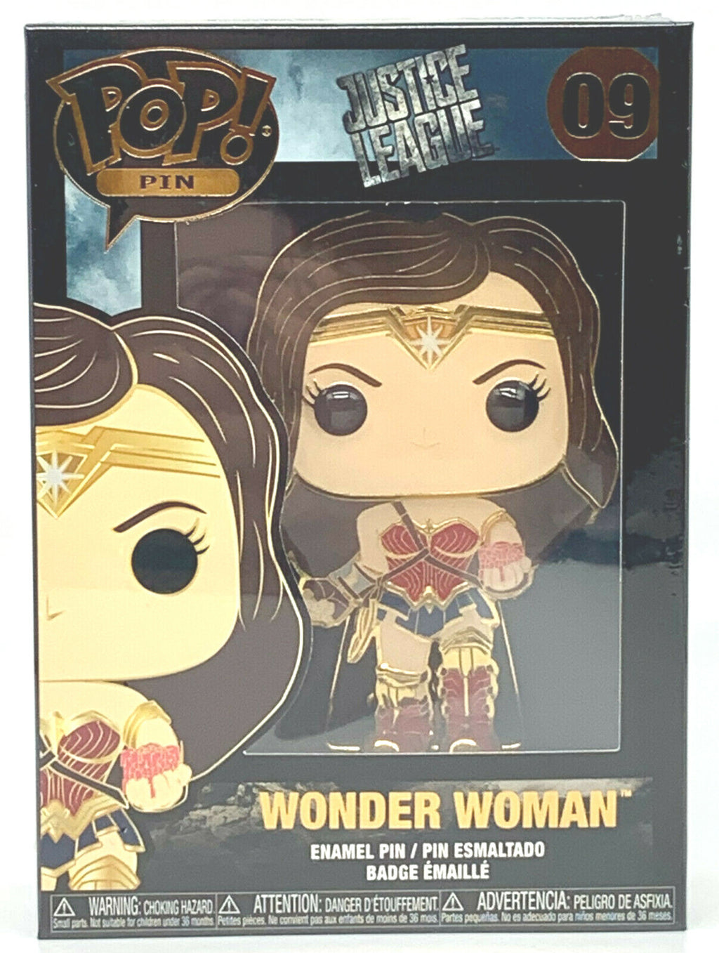 Wonder Woman Justice League Funko Pop Pin #09 Large Enamel Pin 2021 Funko