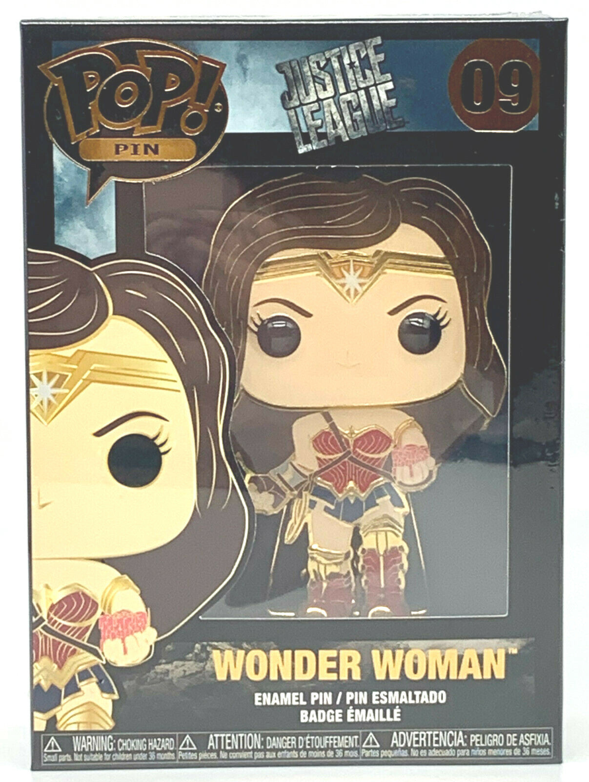 Wonder Woman Justice League Funko Pop Pin #09 Large Enamel Pin 2021 Funko