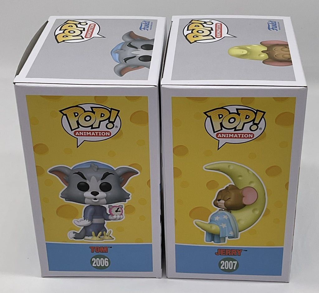 Tom & Jerry Funko Pop 2 Piece Set Tom Pop #2006 Jerry Pop #2007 Bedtime 2025