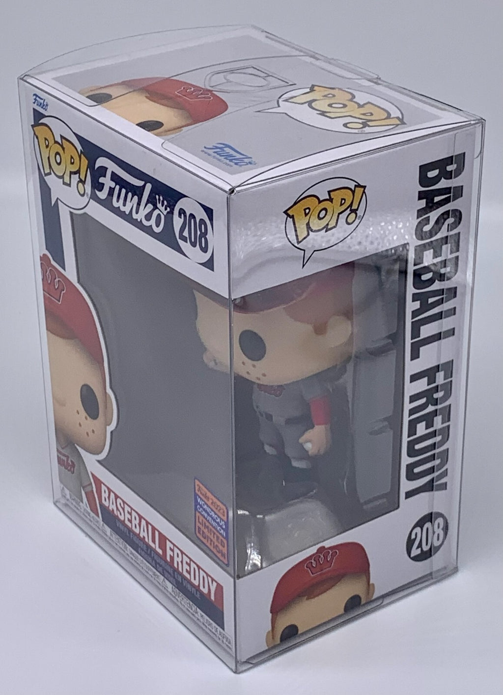 Baseball Freddy Pop #208 Funko Wondrous Convention 2023 Lmtd Edition Protector