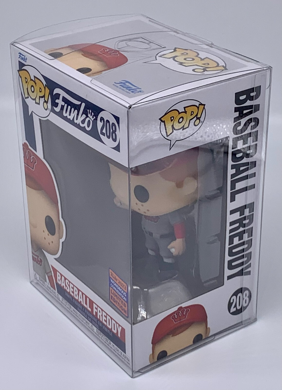 Baseball Freddy Pop #208 Funko Wondrous Convention 2023 Lmtd Edition Protector