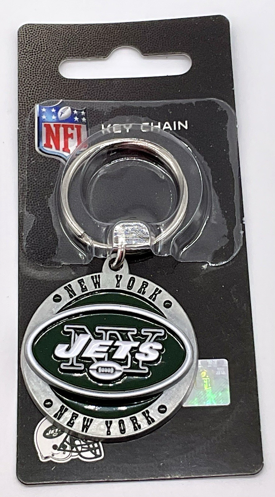NFL New York Jets Key Chain Metal - NFL Logo Key Chain New York Jets