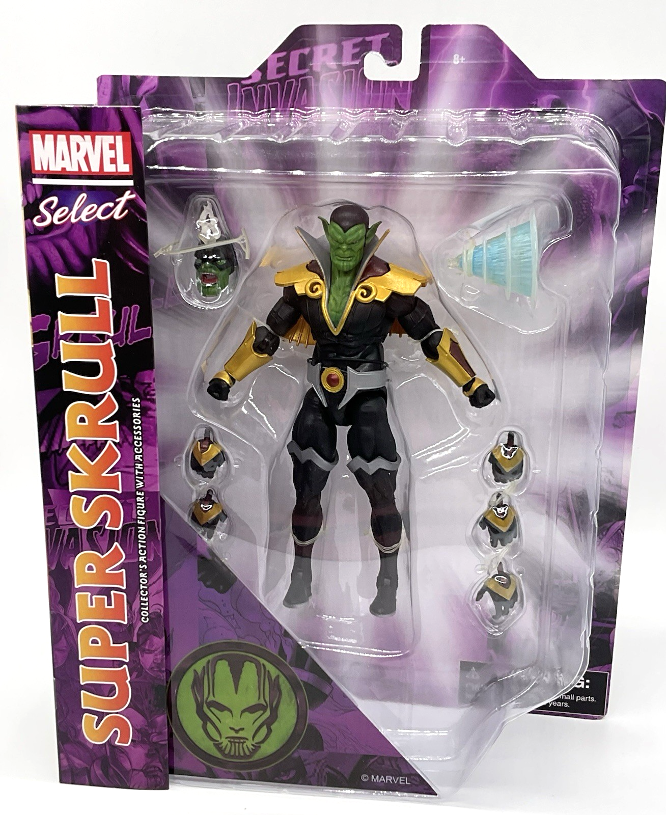 Marvel Select Super Skrull Action Figure with Accessories Diamond Select Toys 7"