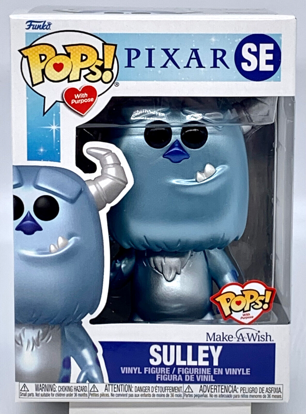 Sulley Metallic Pop #SE Make-A-Wish Funko Pops with a Purpose 2022 Vaulted