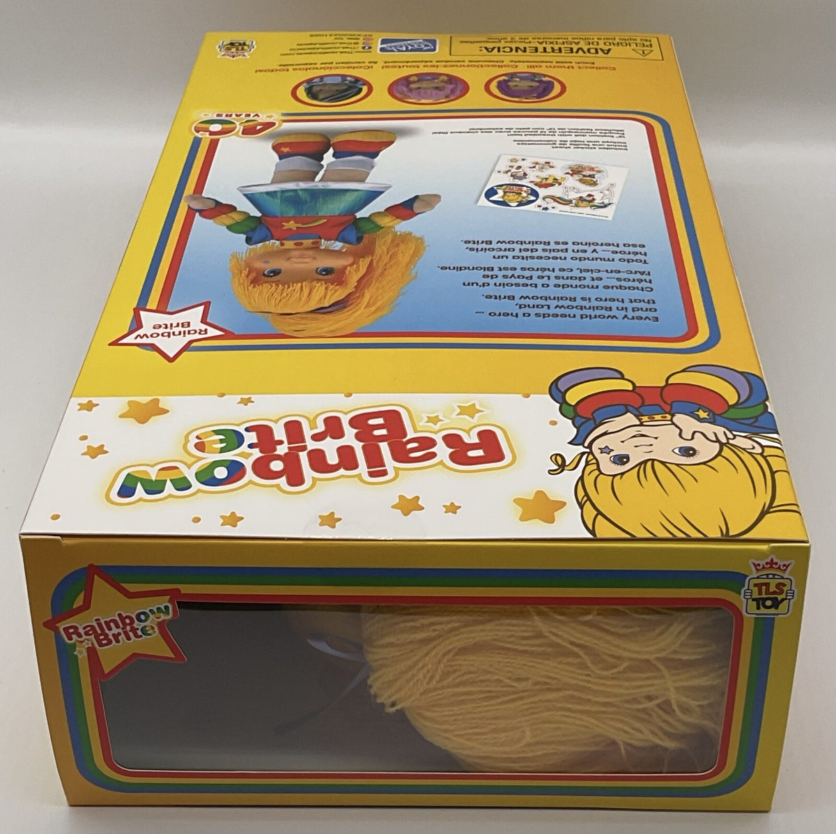 Rainbow Brite 12 Inch Fashion Doll with Treaded Hair and Sticker Sheet 40 years