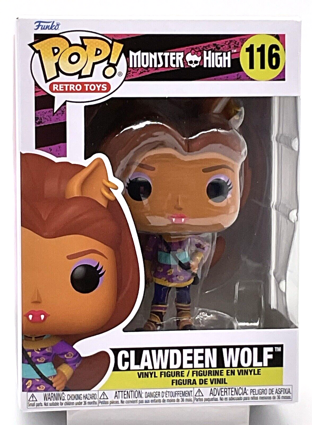 Clawdeen Wolf Pop #116 Monster High Funko Pop Retro Toys 2023 with Protector 