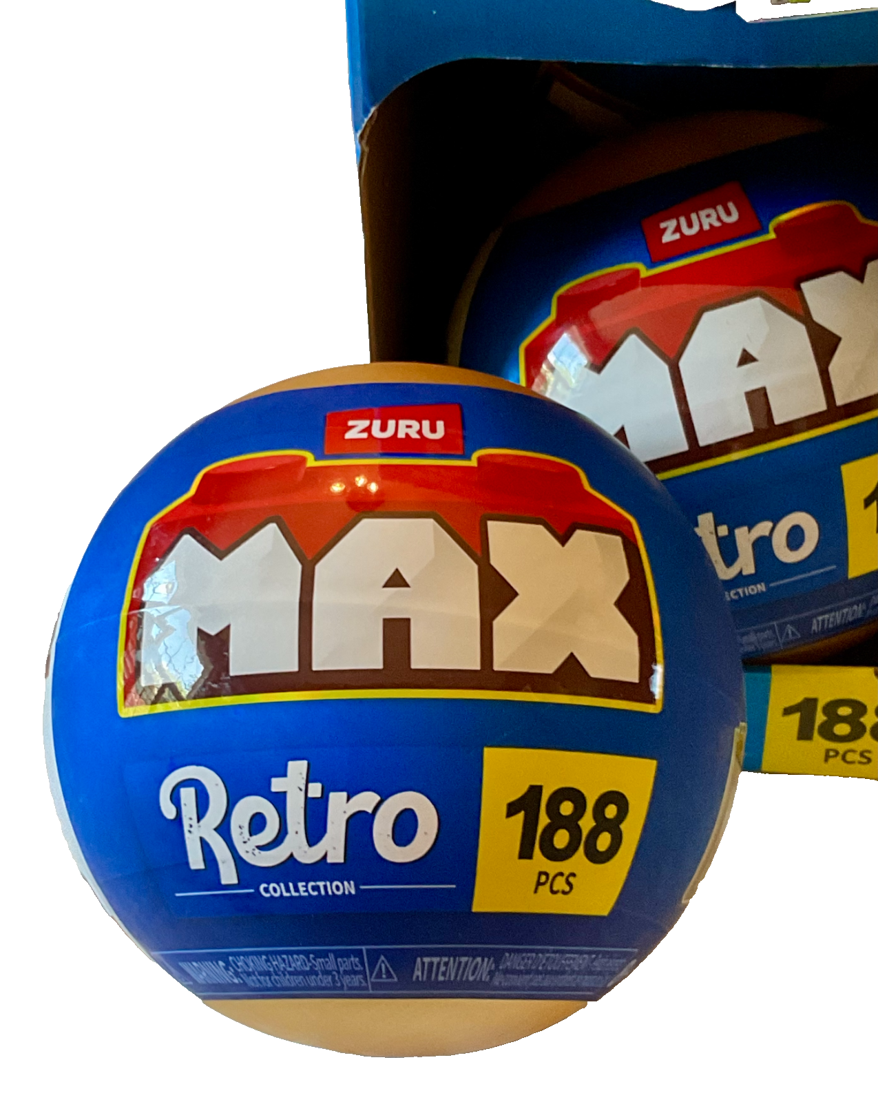 Max Retro Build Brick 188 Pieces by Zuru Game Boy with Cartridge Building Blocks