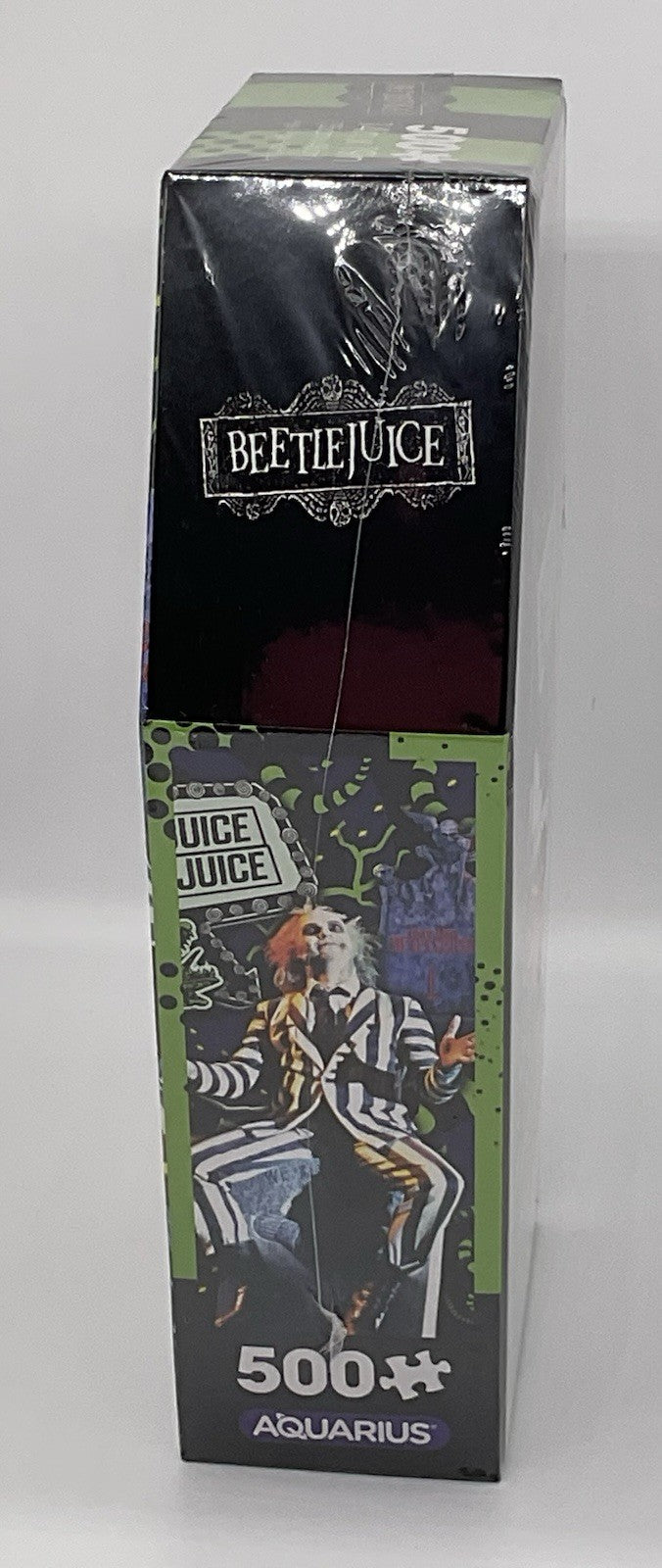 Beetlejuice 500 Piece Puzzle Coffin Box Puzzle Art Poster 14in x 19in Aquarius