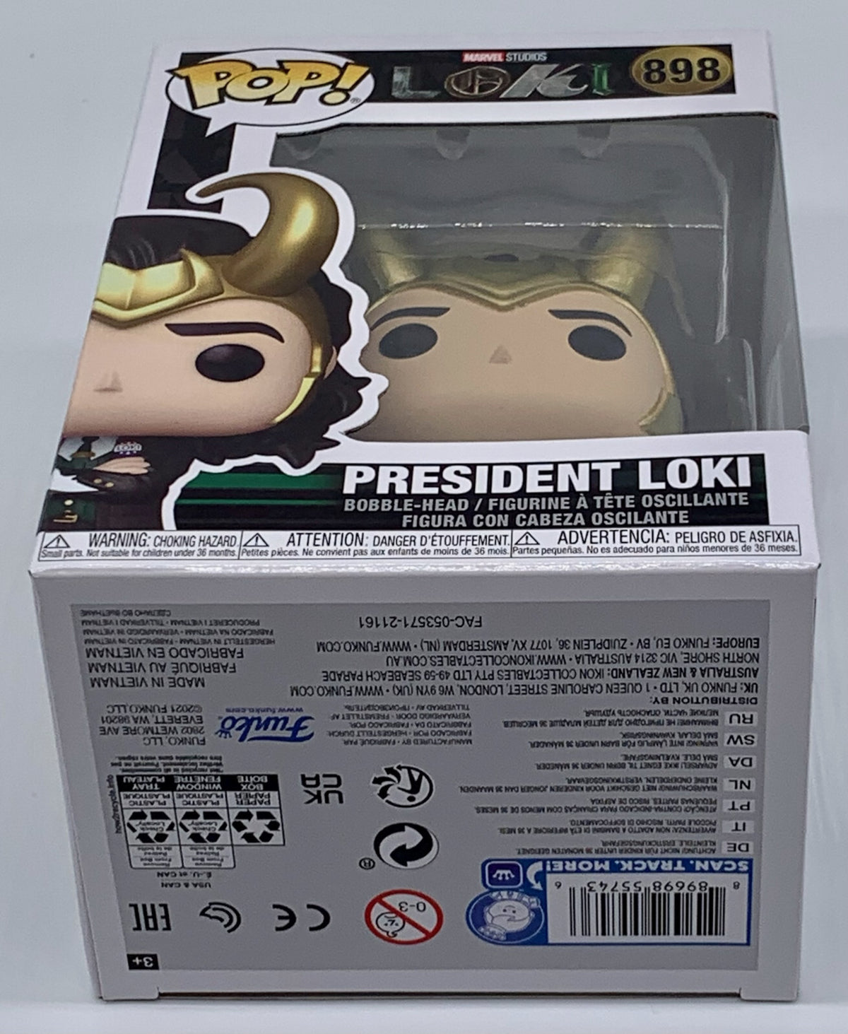 President Loki Pop #898 Marvel Studios Loki Funko Pop 2021 in Pop Protector