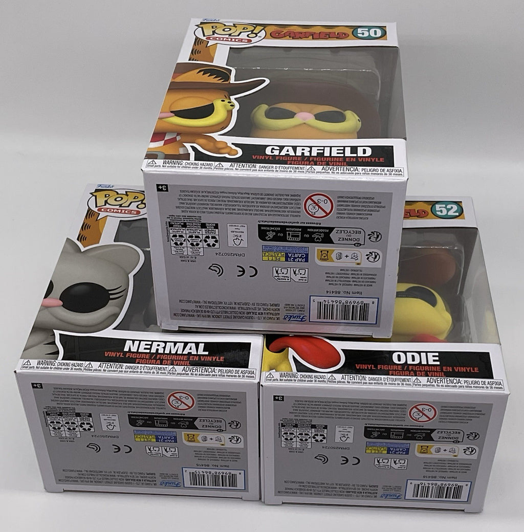 Garfield Funko Pop 3 Piece Set - Garfield #50, Nermal #51 + Odie #52 Funko 2025
