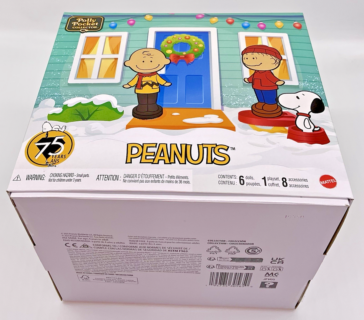 Polly Pocket Peanuts Compact Play Set Mattel Peanuts 75 Years Snoopy Woodstock