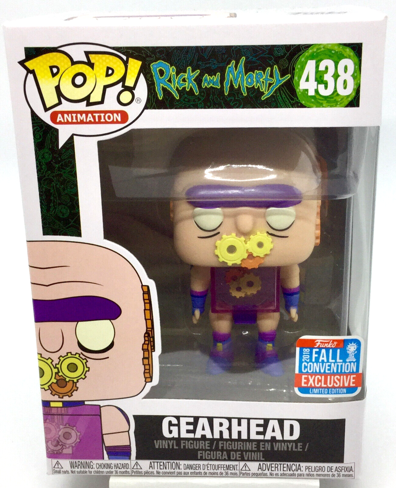 Gearhead Pop #438 Rick and Morty 2018 NYCC Vaulted Exclusive Limited Edition 