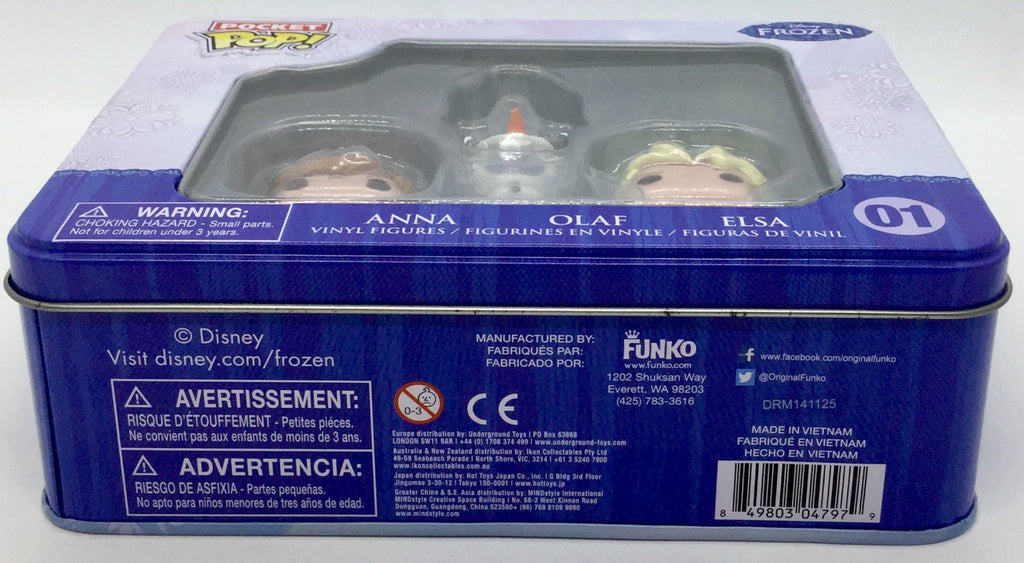 Disney Frozen Pocket Pops in Collectible Tin #01  Anna, Olaf, Elsa Funko Vaulted