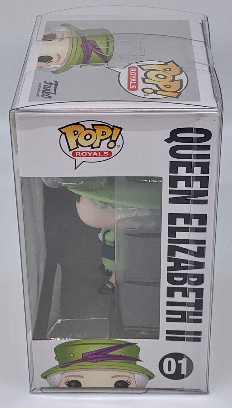 Queen Elizabeth II Pop #01 Green Suit Funko Pop Royals 2022 in Protector