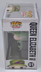 Queen Elizabeth II Pop #01 Green Suit Funko Pop Royals 2022 in Protector