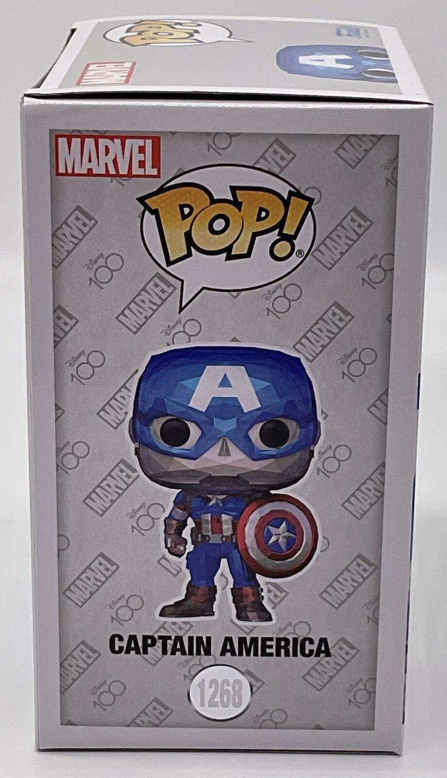 Captain America Pop #1268 Marvel (Faceted) Funko Exclusive  2023 with Protector