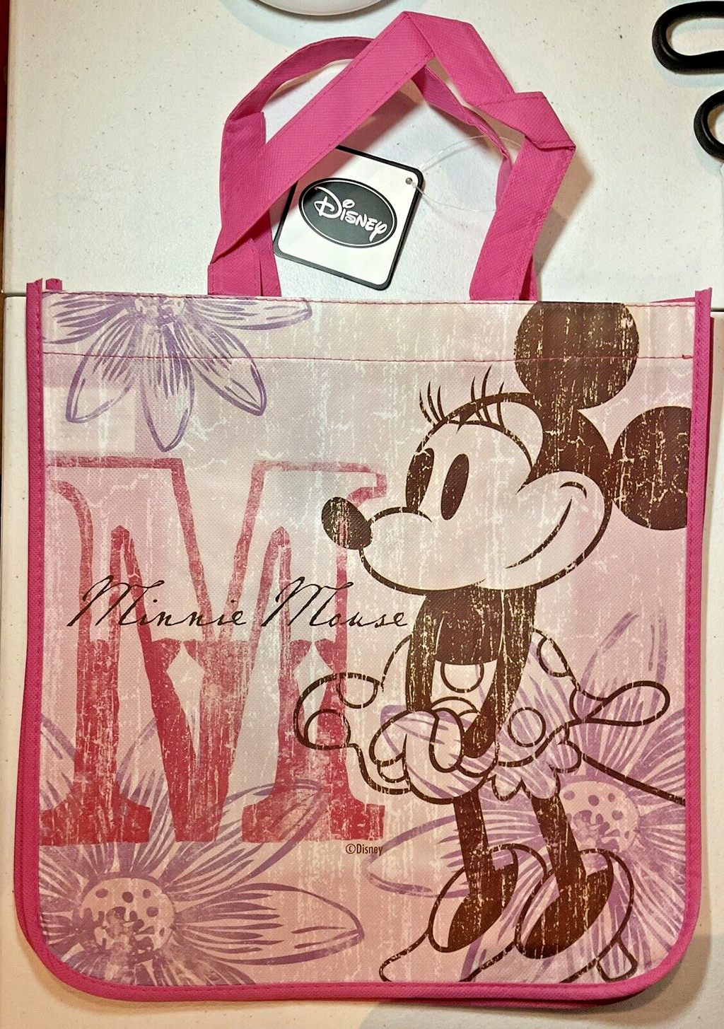 Minnie Mouse Reusable Shopping Bag Disney New 13 x 13 x 5