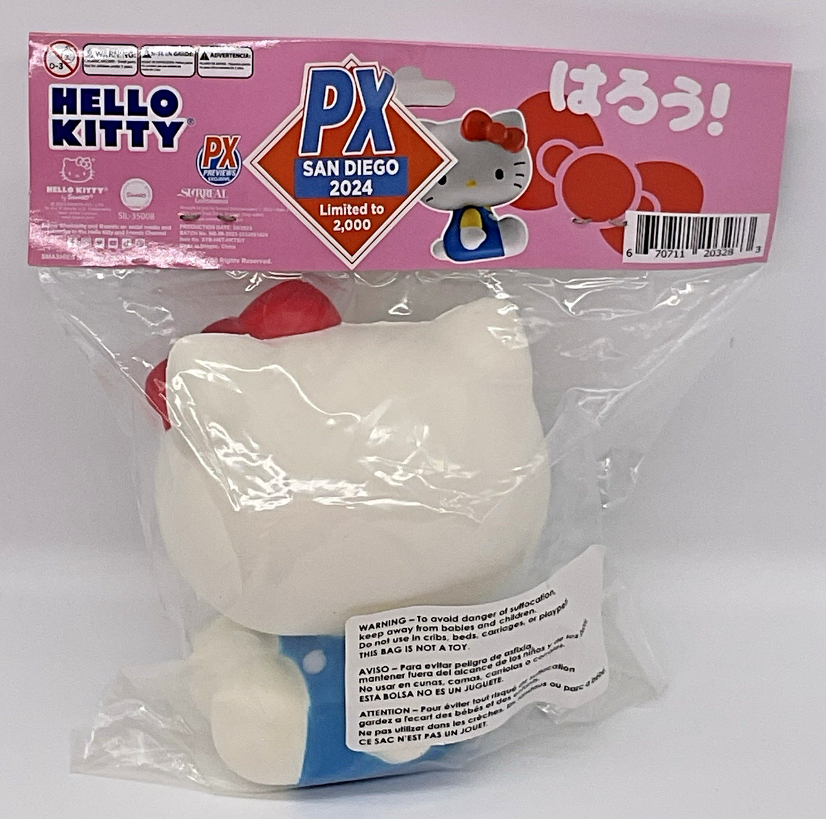 Hello Kitty Smashies PX Exclusives Squishy Figure 2024 San Diego Lmtd 2,000 pcs.