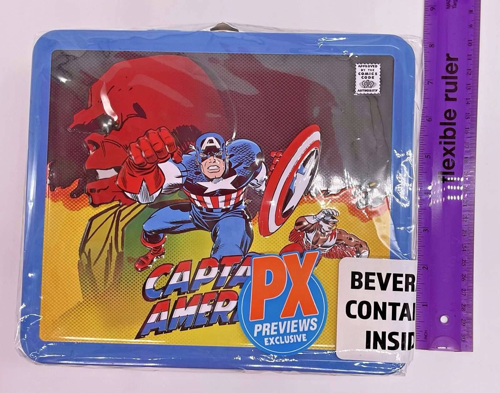 Captain America PX Exclusives Metal Lunch Box with Beverage Container Tin Titans
