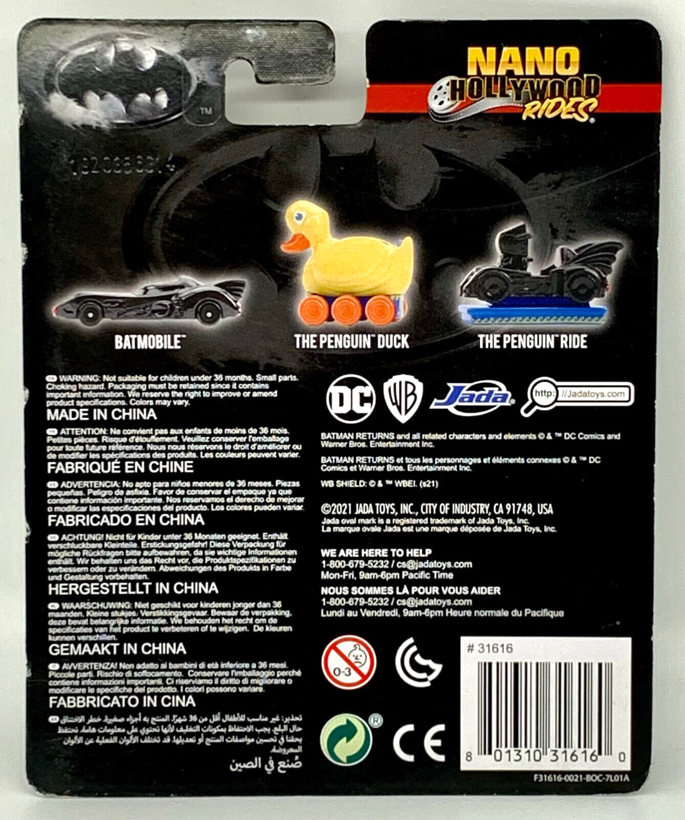 Nano Hollywood Rides Batman DC Collectors Die Cast Series 3 vehicle pack 2021