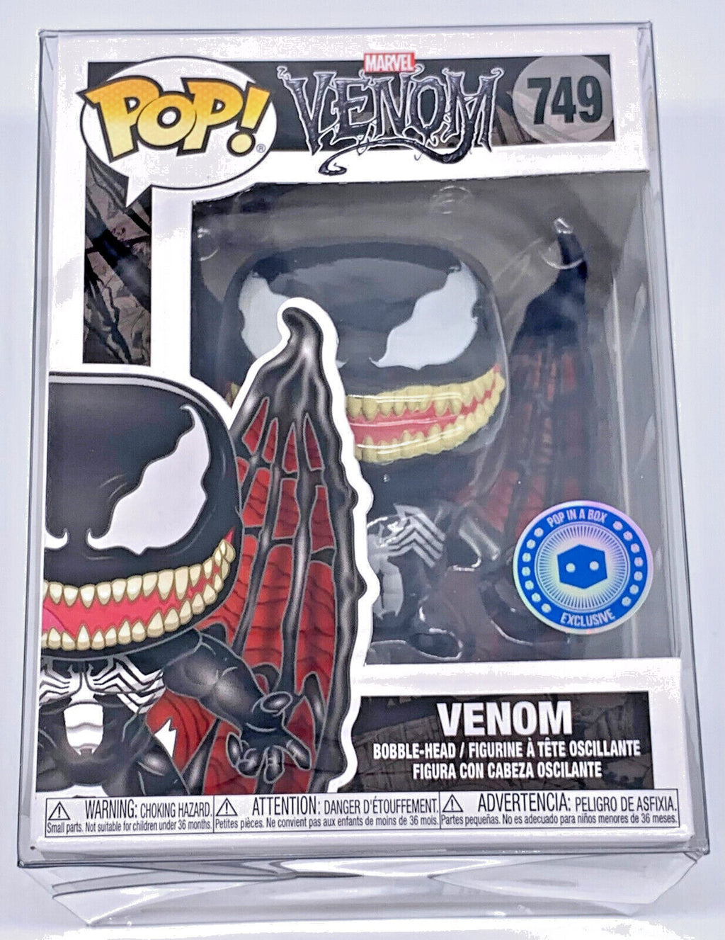 Venom Pop #749 Marvel Venom Funko PIB Exclusive in Pop Protector 2020