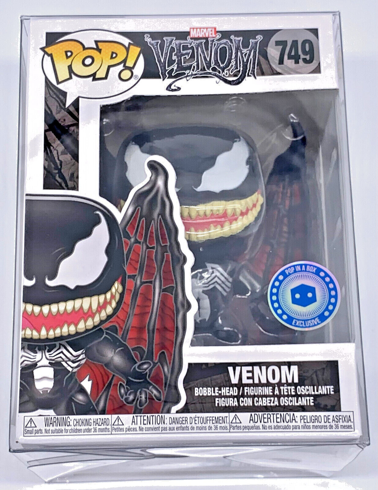 Venom Pop #749 Marvel Venom Funko PIB Exclusive in Pop Protector 2020